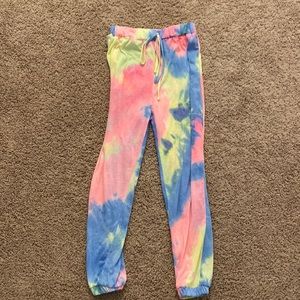 tie dye sweatpants from SHEIN (size small)
